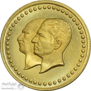 مدال طلا 2.5 گرمی بانک ملی (بدون پلمپ) - PF65 - محمد رضا شاه