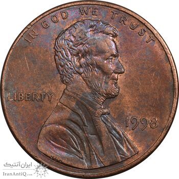 سکه 1 سنت 1998 لینکلن - AU58 - آمریکا