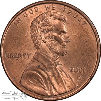 سکه 1 سنت 2001D لینکلن - MS62 - آمریکا
