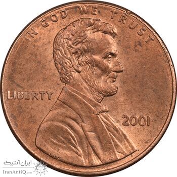 سکه 1 سنت 2001 لینکلن - MS61 - آمریکا