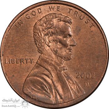 سکه 1 سنت 2002D لینکلن - MS61 - آمریکا