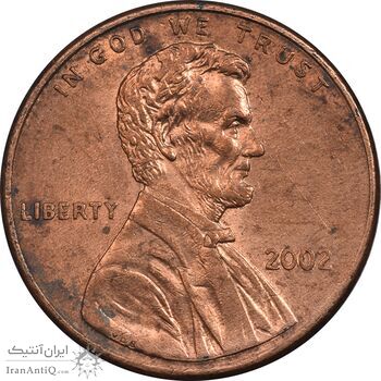 سکه 1 سنت 2002 لینکلن - AU58 - آمریکا