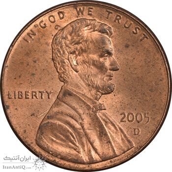 سکه 1 سنت 2005D لینکلن - MS61 - آمریکا