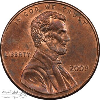 سکه 1 سنت 2008 لینکلن - MS61 - آمریکا
