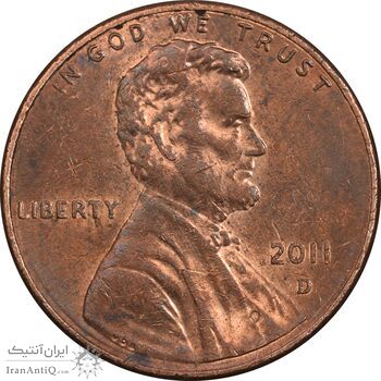 سکه 1 سنت 2011D لینکلن - AU58 - آمریکا