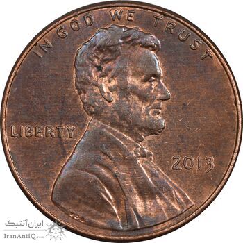سکه 1 سنت 2013 لینکلن - AU58 - آمریکا