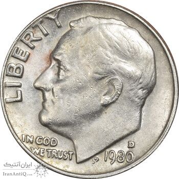 سکه 1 دایم 1980D روزولت - EF40 - آمریکا سکه 1 دایم 1980D روزولت - EF40 - آمریکا