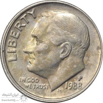 سکه 1 دایم 1988P روزولت - EF40 - آمریکا سکه 1 دایم 1988P روزولت - EF40 - آمریکا