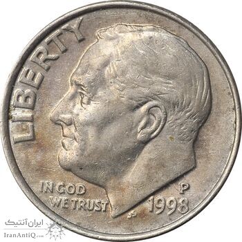 سکه 1 دایم 1998P روزولت - EF45 - آمریکا