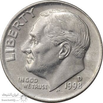 سکه 1 دایم 1998D روزولت - AU50 - آمریکا سکه 1 دایم 1998D روزولت - AU50 - آمریکا