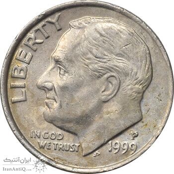 سکه 1 دایم 1999P روزولت - EF45 - آمریکا