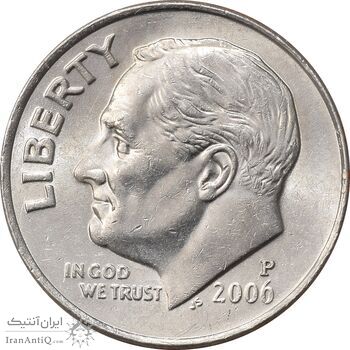 سکه 1 دایم 2006P روزولت - MS61 - آمریکا سکه 1 دایم 2006P روزولت - MS61 - آمریکا