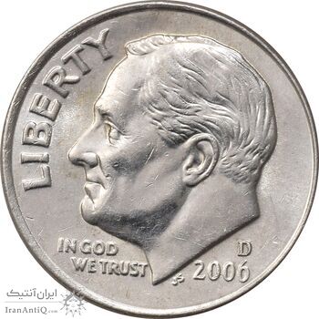 سکه 1 دایم 2006D روزولت - AU58 - آمریکا سکه 1 دایم 2006D روزولت - AU58 - آمریکا