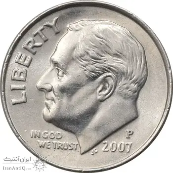 سکه 1 دایم 2007P روزولت - MS61 - آمریکا
