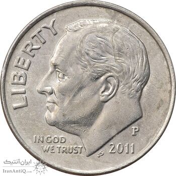 سکه 1 دایم 2011P روزولت - AU55 - آمریکا