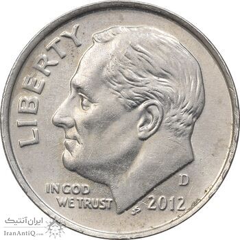 سکه 1 دایم 2012D روزولت - AU55 - آمریکا سکه 1 دایم 2012D روزولت - AU55 - آمریکا