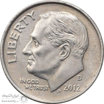 سکه 1 دایم 2012D روزولت - AU50 - آمریکا سکه 1 دایم 2012D روزولت - AU50 - آمریکا