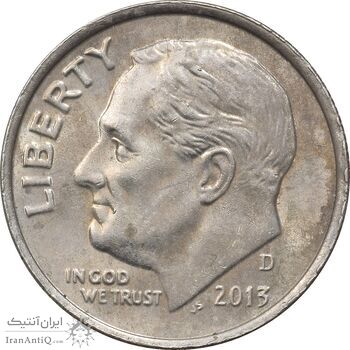 سکه 1 دایم 2013D روزولت - AU55 - آمریکا سکه 1 دایم 2013D روزولت - AU55 - آمریکا