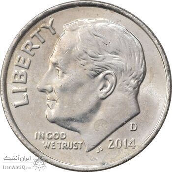 سکه 1 دایم 2014D روزولت - AU58 - آمریکا سکه 1 دایم 2014D روزولت - AU58 - آمریکا