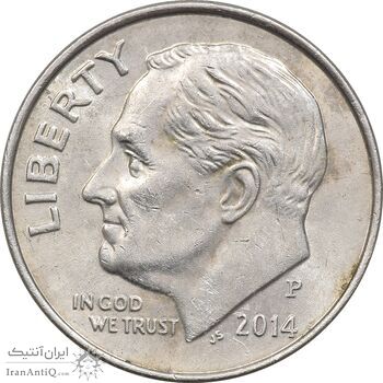 سکه 1 دایم 2014P روزولت - AU55 - آمریکا سکه 1 دایم 2014P روزولت - AU55 - آمریکا