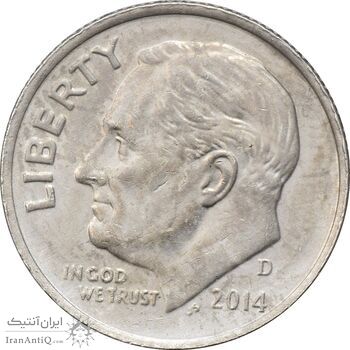 سکه 1 دایم 2014D روزولت - EF45 - آمریکا سکه 1 دایم 2014D روزولت - EF45 - آمریکا