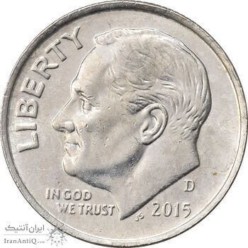 سکه 1 دایم 2015D روزولت - AU55 - آمریکا سکه 1 دایم 2015D روزولت - AU55 - آمریکا