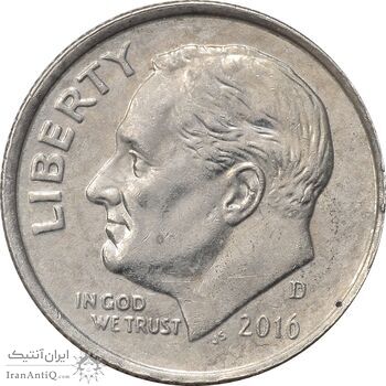 سکه 1 دایم 2016D روزولت - EF45 - آمریکا سکه 1 دایم 2016D روزولت - EF45 - آمریکا