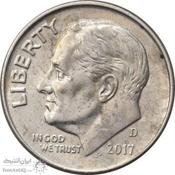 سکه 1 دایم 2017D روزولت - AU58 - آمریکا سکه 1 دایم 2017D روزولت - AU58 - آمریکا