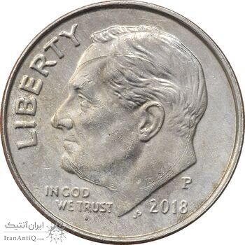سکه 1 دایم 2018P روزولت - EF45 - آمریکا سکه 1 دایم 2018P روزولت - EF45 - آمریکا