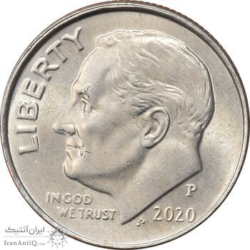 سکه 1 دایم 2020P روزولت - MS61 - آمریکا