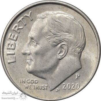 سکه 1 دایم 2020P روزولت - AU55 - آمریکا سکه 1 دایم 2020P روزولت - AU55 - آمریکا