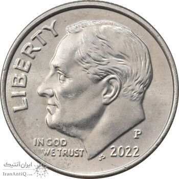 سکه 1 دایم 2022P روزولت - MS61 - آمریکا