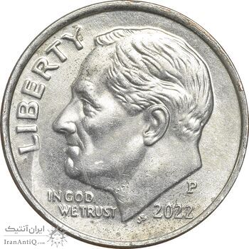 سکه 1 دایم 2022P روزولت - AU58 - آمریکا