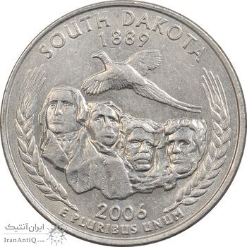 سکه کوارتر دلار 2006D ایالتی (داکوتای جنوبی) - AU58 - آمریکا
