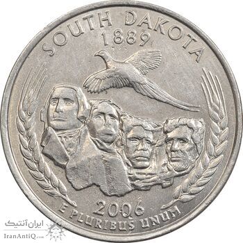 سکه کوارتر دلار 2006D ایالتی (داکوتای جنوبی) - AU50 - آمریکا
