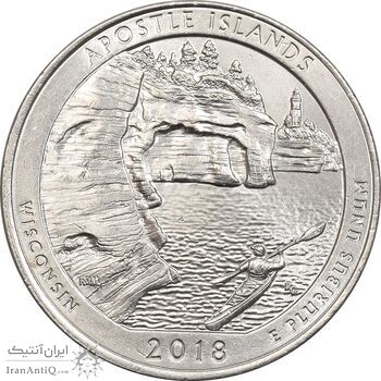 سکه کوارتر دلار 2018P جزایر آپوستل - MS62 - آمریکا سکه کوارتر دلار 2018P جزایر آپوستل - MS62 - آمریکا