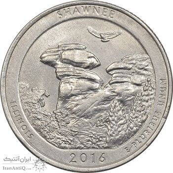 سکه کوارتر دلار 2016P جنگل ملی شاونی - AU58 - آمریکا سکه کوارتر دلار 2016P جنگل ملی شاونی - AU58 - آمریکا