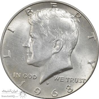 سکه نیم دلار 1968D کندی - MS61 - آمریکا