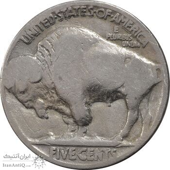 سکه 5 سنت بوفالو (تاریخ نامشخص) - VF30 - آمریکا