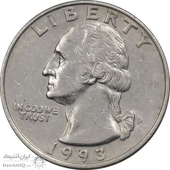 سکه کوارتر دلار 1993P واشنگتن - EF45 - آمریکا