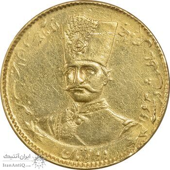 سکه طلا 2 تومان 1297 تصویری - EF - ناصرالدین شاه