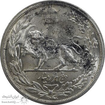 سکه 5000 دینار 1306L تصویری - MS63 - رضا شاه