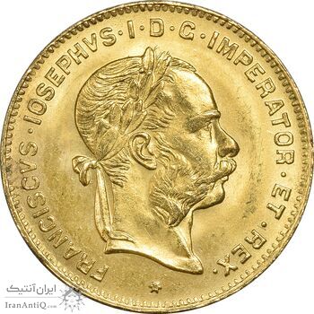 سکه 10 فرانک (4 فلورین) 1892 فرانتس یوزف یکم (طلا) - MS64 - اتریش سکه 10 فرانک (4 فلورین) 1892 فرانتس یوزف یکم (طلا) - MS64 - اتریش