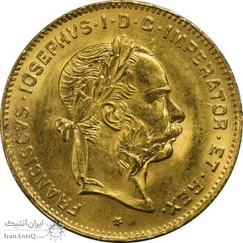 سکه 10 فرانک (4 فلورین) 1892 فرانتس یوزف یکم (طلا) - MS64 - اتریش سکه 10 فرانک (4 فلورین) 1892 فرانتس یوزف یکم (طلا) - MS64 - اتریش