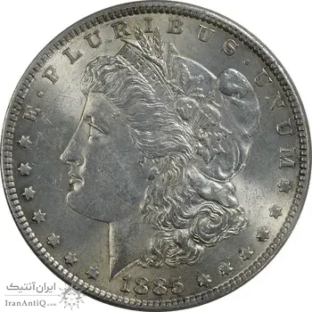 سکه یک دلار 1885 مورگان - MS62 - آمریکا