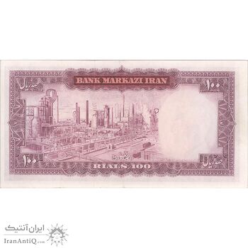 اسکناس 100 ریال (آموزگار - جهانشاهی) - تک - AU50 - محمد رضا شاه اسکناس 100 ریال (آموزگار - جهانشاهی) - تک - AU50 - محمد رضا شاه