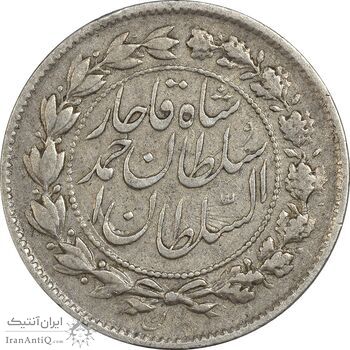 سکه 500 دینار 1329 خطی - VF35 - احمد شاه