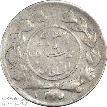 سکه شاهی 1335 (1305) دایره کوچک - گرفتگی قالب - VF35 - احمد شاه