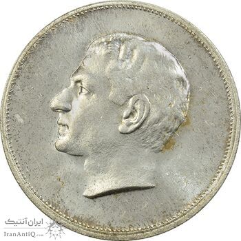 مدال نقره بیست و پنجمین سال سلطنت 1344 - UNC - محمدرضا شاه