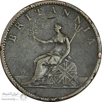 سکه نیم پنی 1807 جرج سوم - VF30 - انگلستان